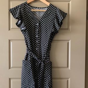 Women's Summer Boho Polka Dot Sleeveless Dress